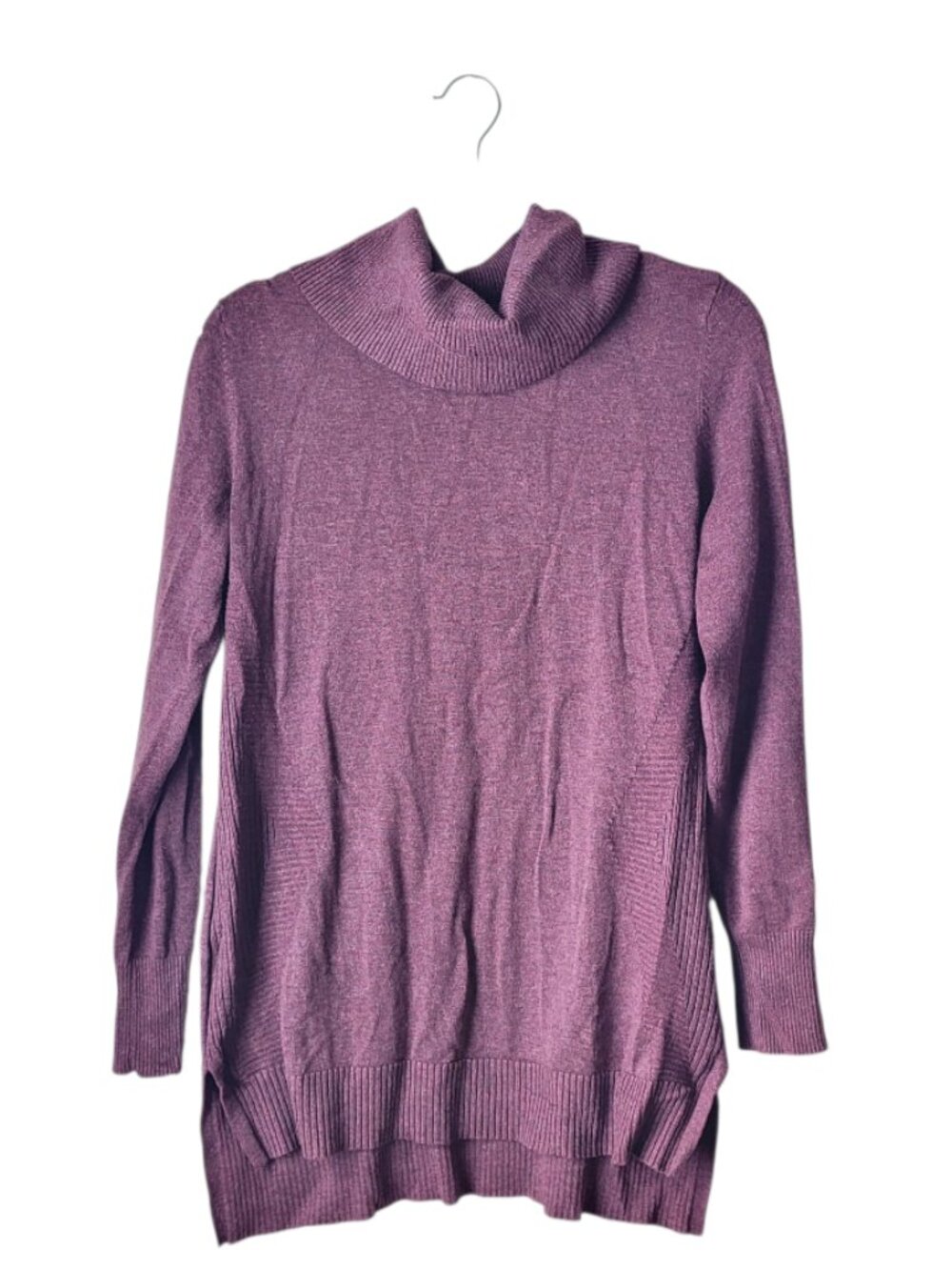 Tribal Purple Knit Turtleneck Sweater